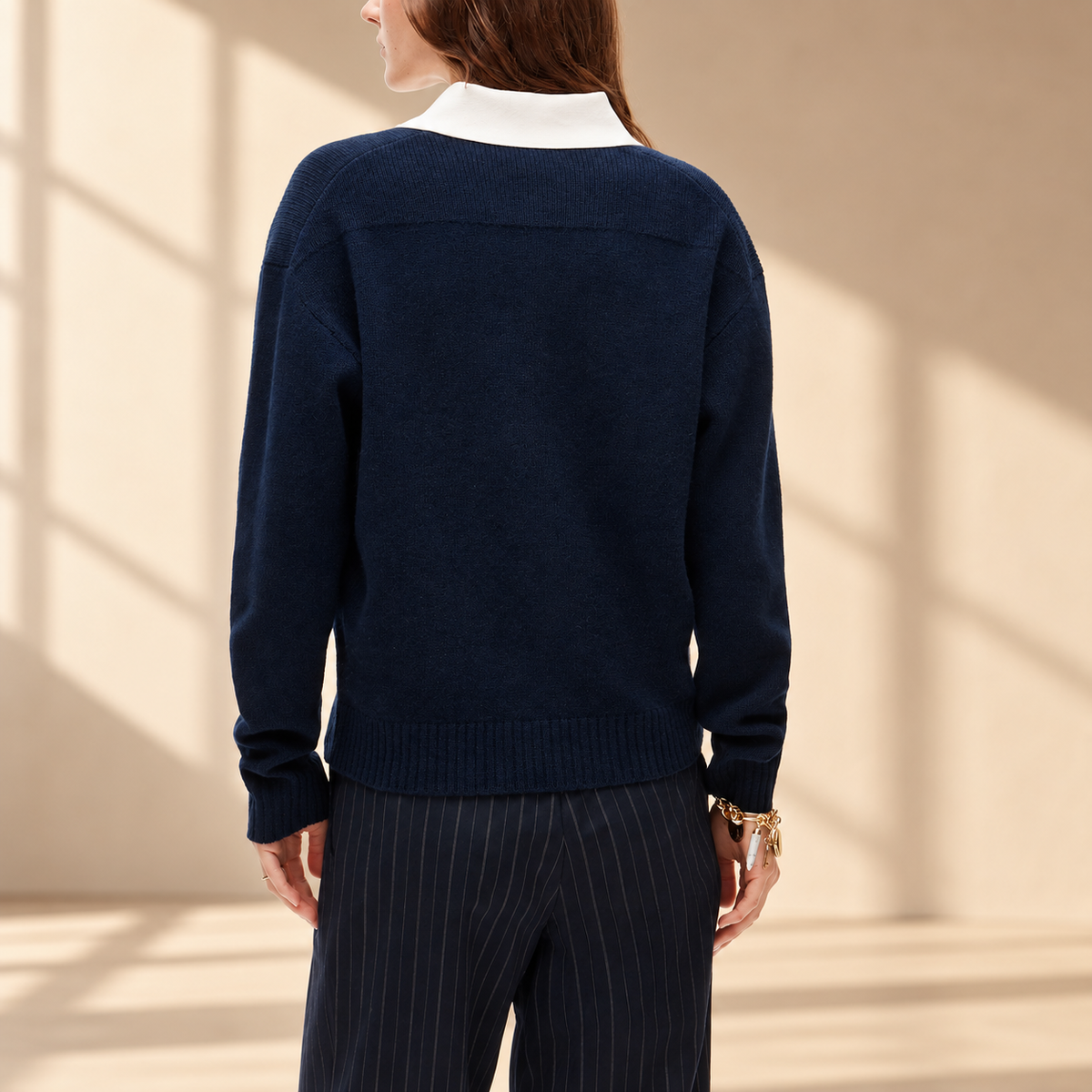Relaxed Sweater Polo in Vintage Wool
