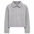 Cable-Knit Sweater Polo in Vintage Wool