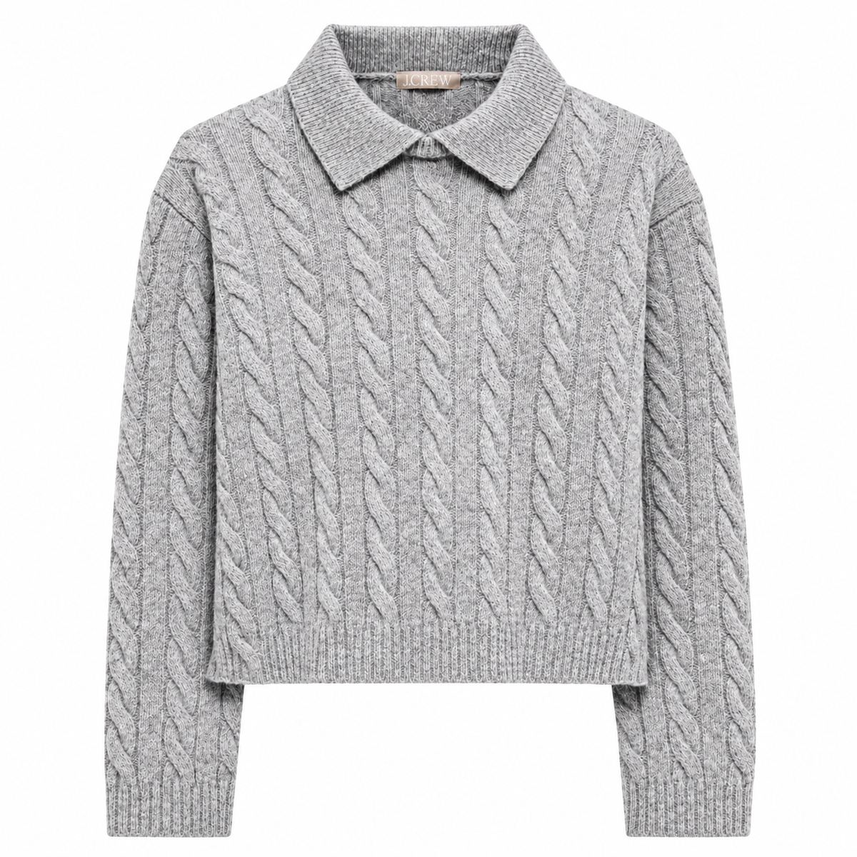 Cable-Knit Sweater Polo in Vintage Wool